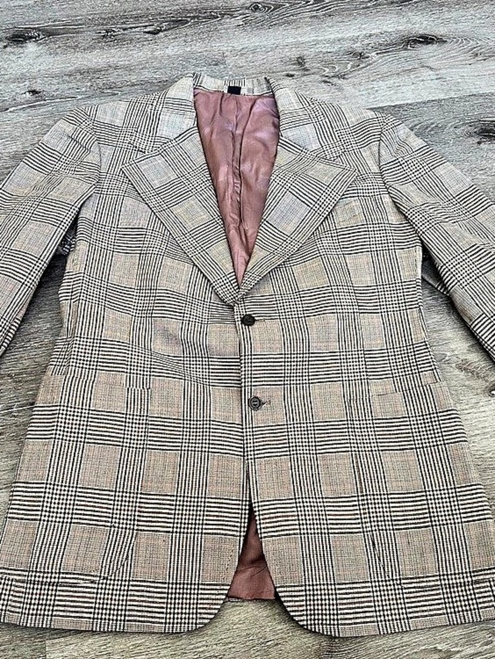Vintage Alexander's World of Fashion Men's Checkered Blazer Size Large (40) Made